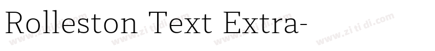 Rolleston Text Extra字体转换